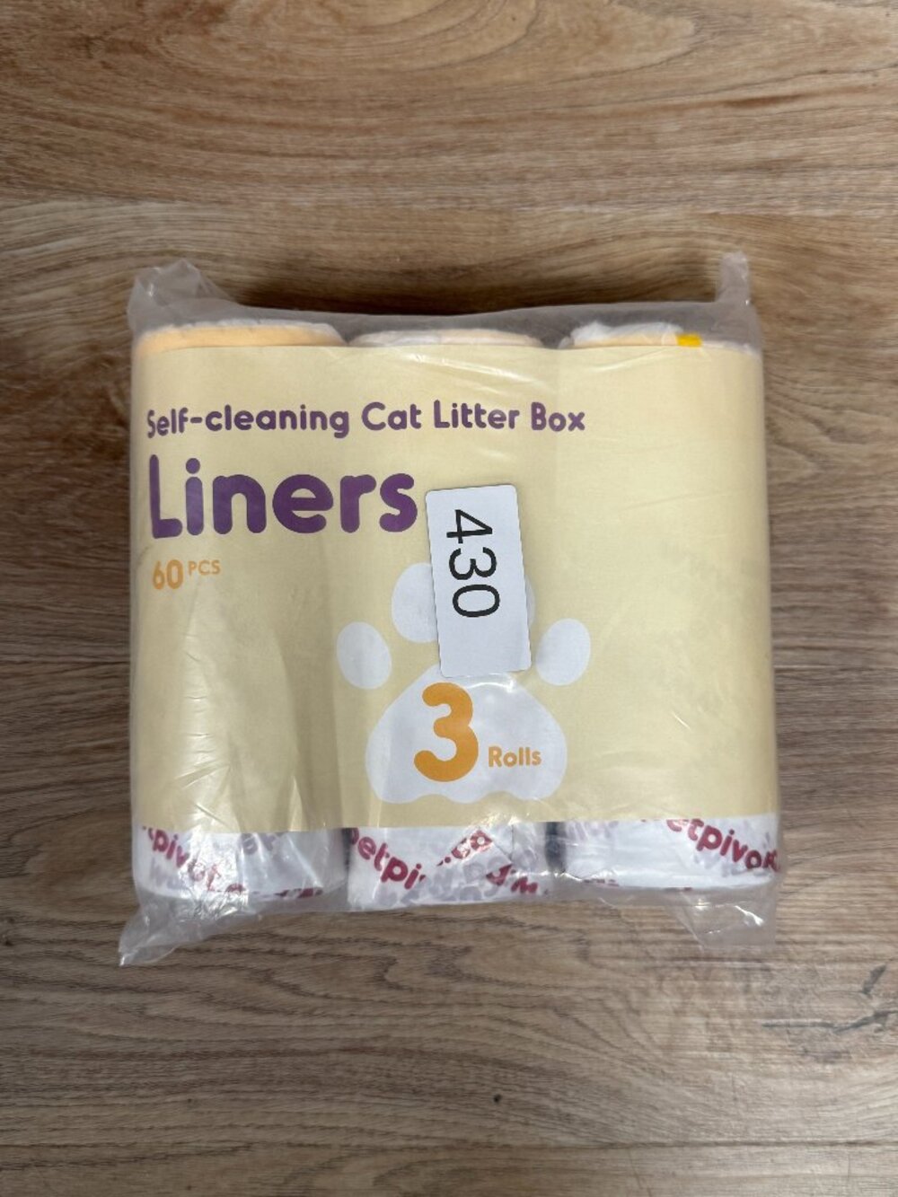 Pet Pivot Self-Cleaning Cat Litter Box Liners for Autoscooper 11 Bags (3 Rolls)